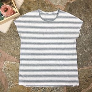 lululemon Cap Sleeve Top Strip White Size L No Dot